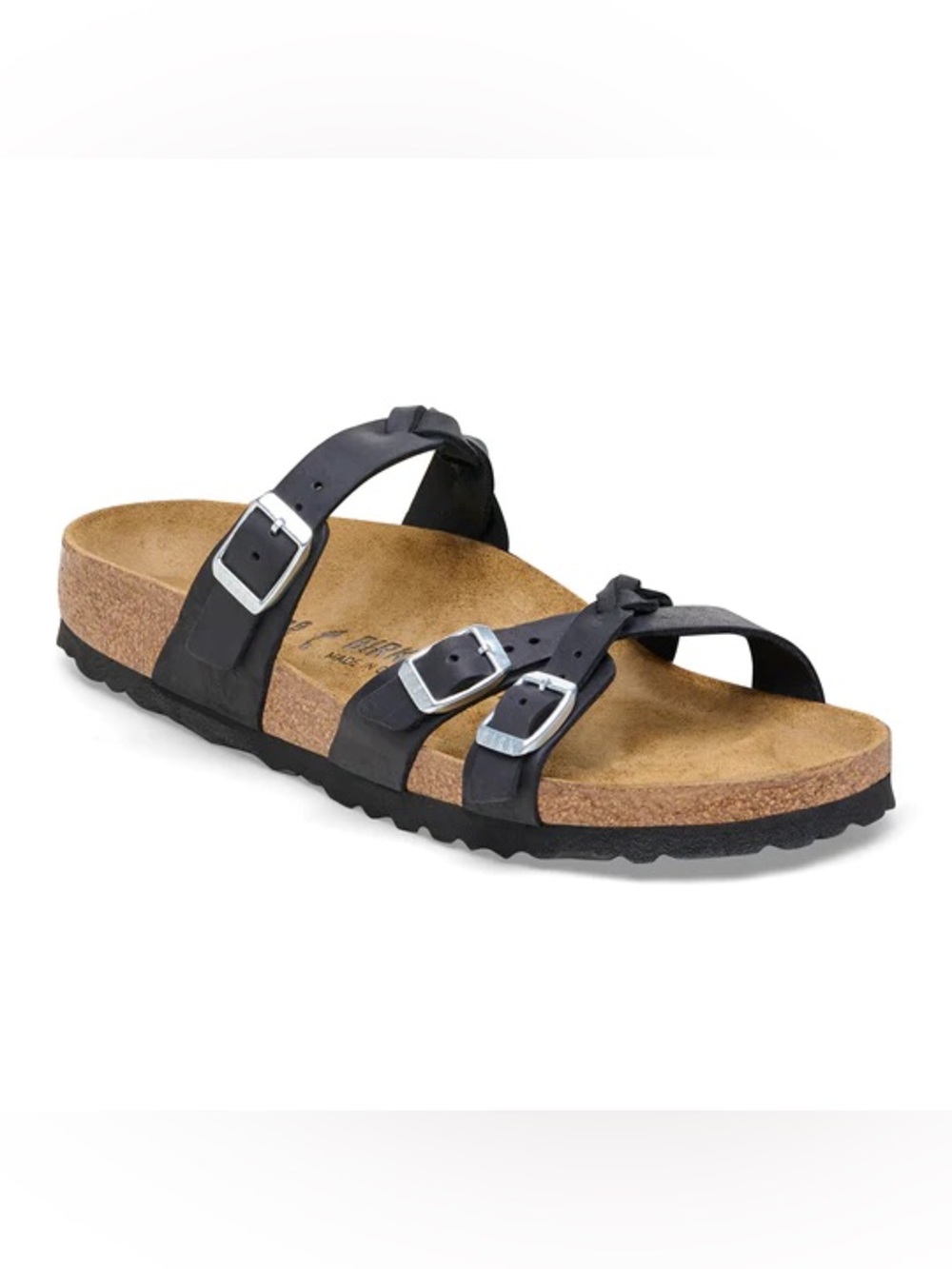 Birkenstock Franca Braided black leather sandals 38